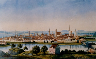 Stadt um 1800 © Archiv Stadt Grimma