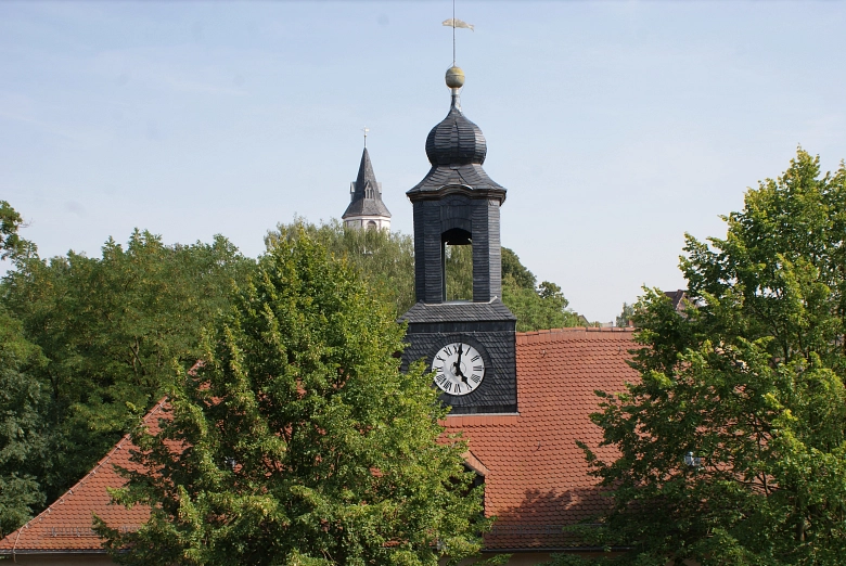 Mutzschen Torhaus und Kirchturm © Stadt Grimma