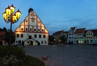 Abend Markt Rathaus