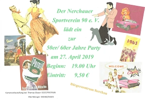 Plakat 1950/60er Party